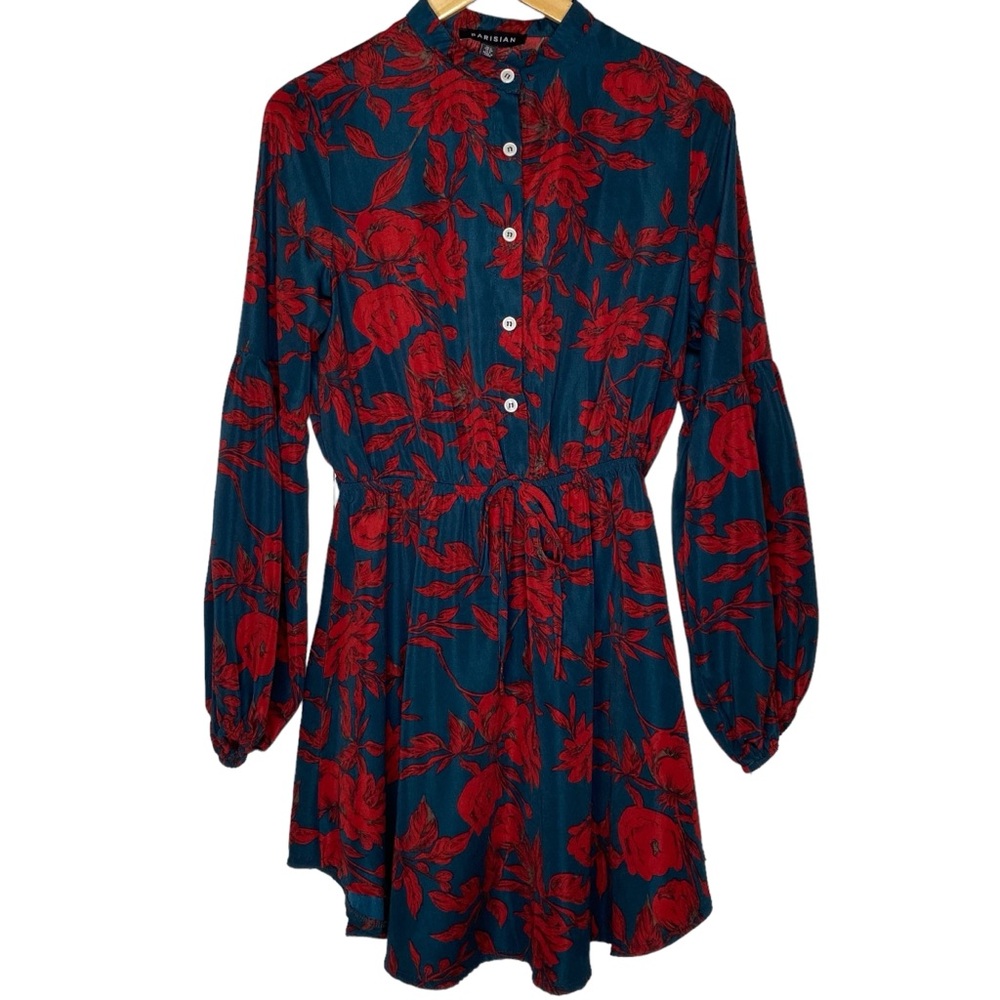 Parisian Dress Floral Long Sleeve Size 8